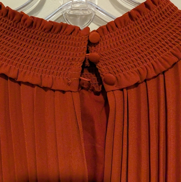 NANETTE LEPORE Pleated Midi Dress, New w/ Tags, 10 - Picture 6 of 13